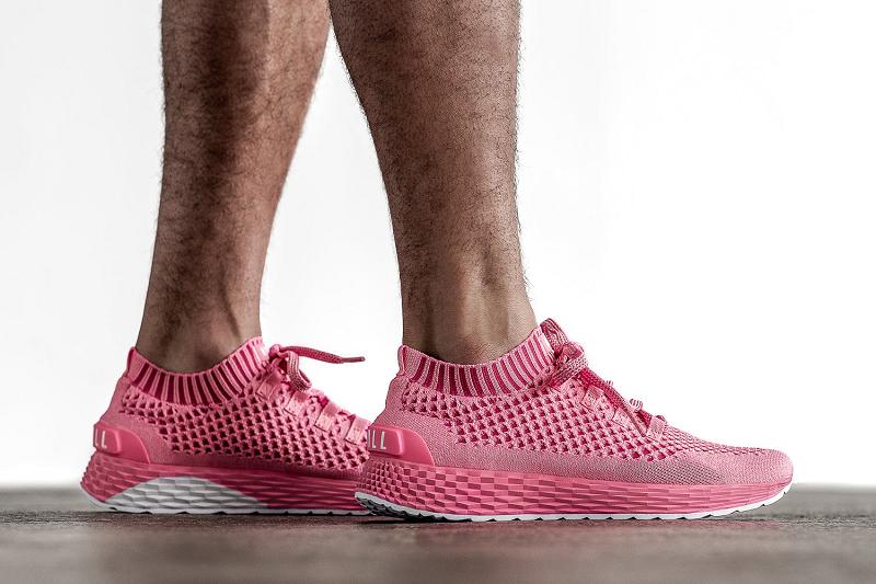 Pink Nobull Bright Knit Runner Men's Running Shoes | CA Y1084X